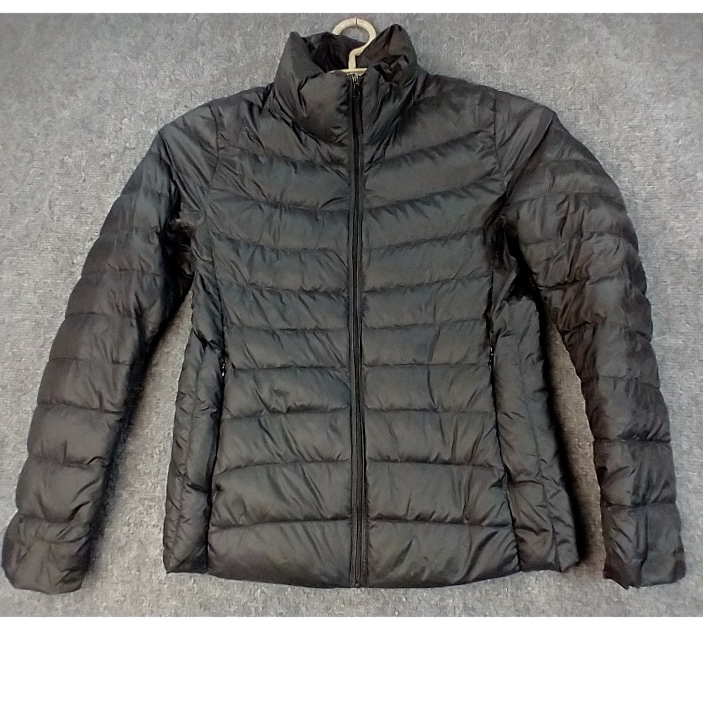 Uniqlo Ultra Light Down Jacket Womens S Black Quilted Puffer Full Zip Packable - Picture 2 of 7